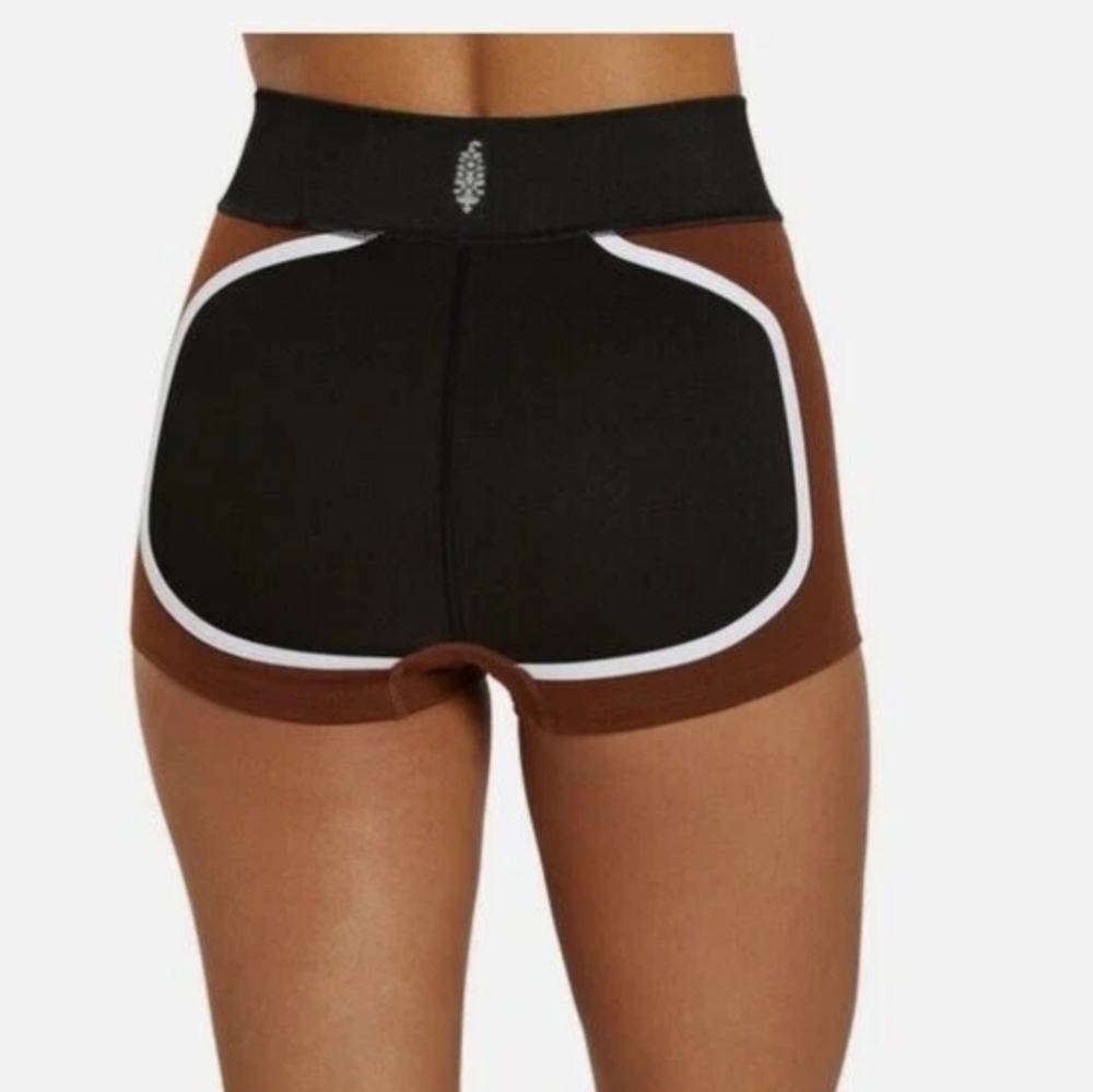 NEW Free People FP Movement Women's There You Go Run Shorts Black Argan Oil XS/S
